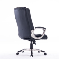 Chaise de bureau de direction moderne en cuir PU, chaise de bureau standard à dossier haut en cuir PVC