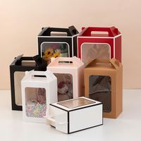 Tas Kemasan Boneka Tas Hadiah Jendela Transparan Tas Hadiah Kreatif Berongga untuk Bunga dan Suvenir Tas Buket Boneka Asal Cina