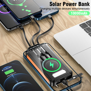 Banque d'alimentation <span class=keywords><strong>solaire</strong></span> d'extérieur avec câble Type-C intégré, charge de plusieurs appareils, banque d'alimentation sans fil magnétique pour le camping et la <span class=keywords><strong>randonnée</strong></span> - Product Image 3