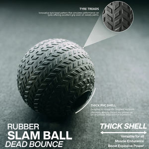 Ballon de <span class=keywords><strong>Slam</strong></span> fileté 4 kg - 20 kg rempli de sable, poignée antidérapante, ballon de médecine en caoutchouc de 9 à 13 pouces, surface texturée pour le fitness - Product Image 5