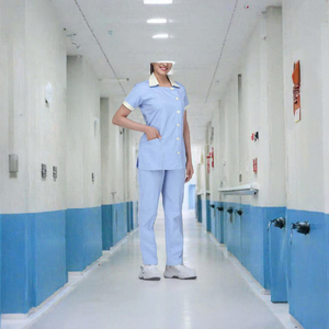 Ensemble de blouses médicales pour femmes, manches courtes, uniforme d'infirmière, vêtements de travail d'hôpital, costume en toile - Product Image 2