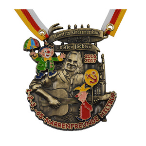 Antique Gold Silver Bronze 3D With Personalized Design Die-Cast Soft Enamel UV Plating Honor Awards Medal Custom Metal Crafts