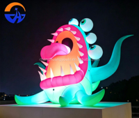 Décorations gonflables d'extérieur Chenghuang 2026, Décoration de toit, Monstre hurlant, Dessin animé gonflable géant publicitaire