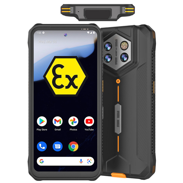 Hot Selling Factory 6" Android 14 GMS NFC 2D Barcode Scanner Explosion Proof Phone Intrinsically Safe Phone for Oil & Gas Area