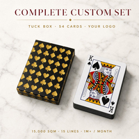 Jeu de cartes à jouer en plastique personnalisées vierges, style vintage, pour mariage ou casino, avec logo