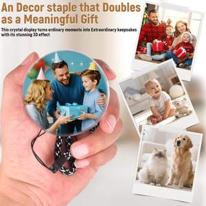 Lampe sphérique à mémoire 4 Go, boule de cristal électronique 3D magique avec lecteur de photos et vidéos numériques WiFi pour un cadeau d'anniversaire ou de la Saint-Valentin - Product Image 6