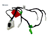 Rangkaian Kabel Panel Pintu Mobil IP67 Tahan Air Konektor Hijau Kabel Kontrol Jendela OEM Kustom 12V 24V