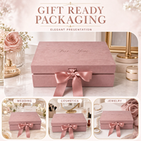 Boîte cadeau en papier à couvercle rabattable avec nœud en ruban de satin, logo personnalisé, emballage rigide pour mariage, cosmétiques, bijoux, cadeaux