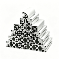 Profilé d'extrusion en aluminium 6063-T5 4040 à fente T&V, norme européenne, pour structure industrielle modulaire