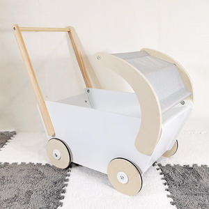 2-en-1 marchette d'apprentissage pour bébé poussettes en <span class=keywords><strong>bois</strong></span>-trotteurs pour tout-petits jouets avec roues pour filles garçons, Wagon Toy Walkers Sturd - Product Image 2