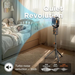 20000mAh Big Battery Standing Floor Portable <b>Fan</b> Ventilador Recargables Retractable Folding Air Cooler With <b>Remote</b> <b>Control</b> - Product Image 4