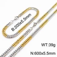 Collar Cubano de Acero Inoxidable Estilo Hip-hop para Hombre y Mujer, Cadena Cubana con Piedras de Imitación al por Mayor, Conjunto de Joyería