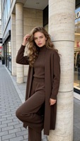 Ensemble deux pièces décontracté en polyester pour femme, style coréen, anti-plis, doux, pour le quotidien