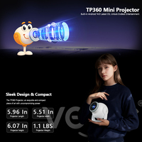Projecteur intelligent Topleo pour cinéma maison, vidéo, petit projecteur portable Android 14, mini projecteur LCD 4K 8K
