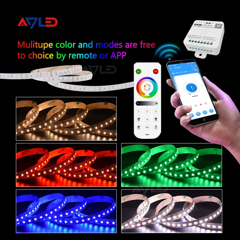 2835 RGBW RGB 2110 Weiß (2700K-3000K) 3 Farben in 1 LED 5m 16,4 ft 240LEDs/m Mehrfarbige LED-Band leuchten Weiß 10mm 24V