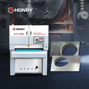 Honry RR1000 high rotating speed deslagging metal sharp edge rounding laser oxide removal automatic deburring machine