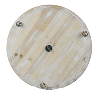 Organisateur pliable moderne décoratif en laque, plateau à deux niveaux en bois brun avec poignée métallique pour vaisselle et articles ménagers