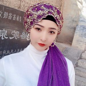 Pañuelo Étnico Africano para Mujer, Diseño Nuevo, con Pedrería Brillante, Gorro Elástico, Venta al Por Mayor - Product Image 6
