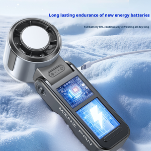 Mini ventilatore con batteria a lunga durata, display digitale, pieghevole, condizionatore d'aria portatile, ventilatore a turbina per la circolazione dell'aria. - Product Image 5