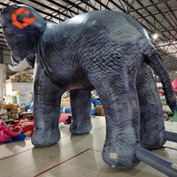 Nouveau design, ballon gonflable géant en forme d'éléphant, résistant à l'eau et au soleil, durable, pour la publicité extérieure et les événements
