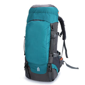Sac à dos en polyester 65L neuf, imperméable, pour randonnée et camping, avec housse de pluie, pour sports de plein air et voyages - Échantillon OEM/ODM à prix réduit - Product Image 2