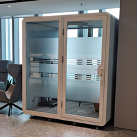 PYinC |   Cabine de réunion insonorisée professionnelle 6 personnes, très demandée, cabine de bureau modulaire et cabine insonorisée extérieure pour bureaux