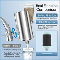 Filtro de Grifo de Cocina de Acero Inoxidable, Marca OEM, Uso Doméstico, Elimina Cloro, Plomo, Sedimentos y Mal Sabor, Caudal de 2.2 GPM