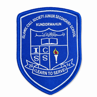 Écusson tissé personnalisé sur mesure pour uniforme scolaire, logo, emblème d'équipe