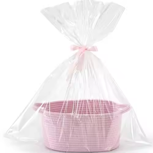 Panier de rangement en corde de coton tissé à la main, écologique, durable, panier cadeau mignon pour la décoration, vente en gros - Product Image 1