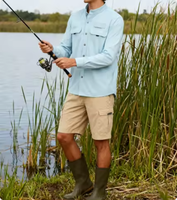 Chemise de pêche unisexe à manches longues, à séchage rapide, avec boutons, protection solaire UPF 50, impression numérique personnalisée, pour la randonnée en plein air