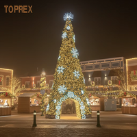 Arche géante lumineuse LED de Noël personnalisée de qualité supérieure pour l'extérieur, 6m, 8m, 10m, pour centres commerciaux, parcs et places