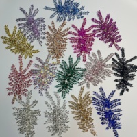 Offre Spéciale – Appliques 3D en Strass Faits Main, Argent et Or, Brodés de Cristaux pour Cheveux de Bal, Décoratifs