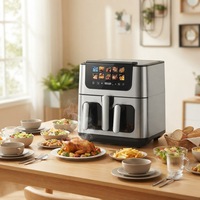 Nouvelle Friteuse à Air Carrée 8L à Écran Tactile LED, Certifiée CE CB GS, Économe en Énergie, Vente en Gros, Direct Usine