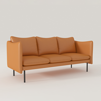 Canapé de bureau en cuir PU, tissu confortable, moderne, ensemble de canapé en ligne pour espace réception, offre spéciale