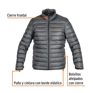Chaqueta Ligera de Plumón para Hombre BOX 1, Gris, EG, TRUPER - Product Image 2