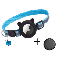 Compatible avec les appareils Android et les appareils à double système d'exploitation : Collier en silicone violet avec oreilles de chat et un traceur (inclut une clochette).