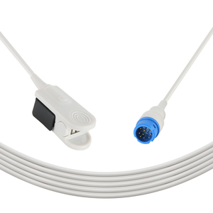 Capteur SpO2 réutilisable Clip <span class=keywords><strong>doigt</strong></span> adulte Compatible Phiillips 12 broches connecteur De capteur Spo2 prix d'usine Service OEM - Product Image 1