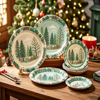 Ensemble de plateaux de service carrés classiques en bois écologiques multi-usages avec gravure personnalisée, compatibles lave-vaisselle pour assiettes et plats TW