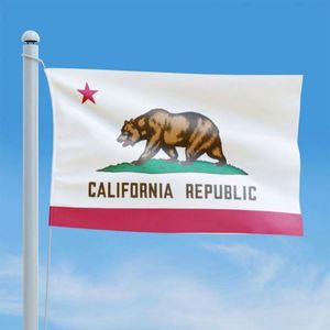 โรงงานขายส่งผ้าโพลีเอสเตอร์ 100% ผ้าพรีเมียมสั่งทำพิเศษ พิมพ์ลายดิจิทัล ธงแคลิฟอร์เนีย - Product Image 6