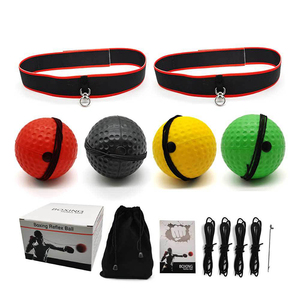 Bán Buôn Pu Đào Tạo Đấm Bốc Bóng Đấm Bốc Phản Xạ Bóng Có Thể Điều Chỉnh Tốc Độ Phản Xạ Bóng Với Ban Nhạc Đầu - Product Image 3