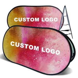 Tablero Publicitario Portátil Personalizado de Doble Cara para Exteriores, Estadios y Pabellones Deportivos, Marco Plegable para Pancartas Pop-up - Product Image 1