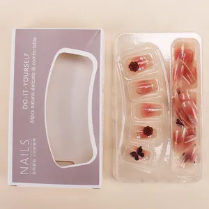 Handmade 3D Press On Nails Acrylic Finger High Quality Full Cover Nail Tips