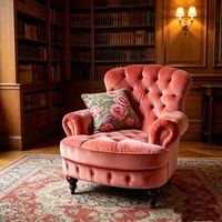 Vente directe usine – Fauteuil de salon individuel de luxe léger américain, style médiéval avec boucle, canapé paresseux personnalisable