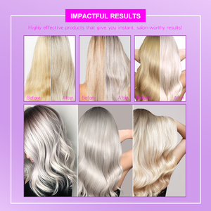 โซลูชั่นการปรับโทน<span class=keywords><strong>สี</strong></span>ม่วงระดับมืออาชีพ <span class=keywords><strong>แชมพู</strong></span>และมาส์กผม<span class=keywords><strong>สี</strong></span>ม่วงสําหรับผมสีบลอนด์สีเงิน - Product Image 6