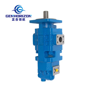 Pompa Idraulica a Ingranaggi Tandem Genhorizon P2100 <span class=keywords><strong>0010</strong></span> con Albero a 14 Scanalature per Caricatore ZL50G ZL50GN LW500F LW500K 803004128 - Product Image 1