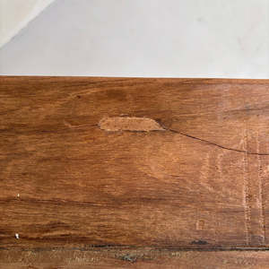 Antique Recycled Pine Wood Console Side Table <b>Space</b>-<b>Saving</b> Home Office <b>Desk</b> Furniture Metal Frame Shelf Living Room Dining Area - Product Image 6