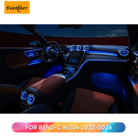 Kit d'éclairage d'ambiance intérieur LED 64 couleurs et accessoires de garniture pour Mercedes Benz Classe C W206 2022-2026