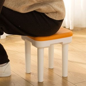 HALO Foldable Plastic <b>Stool</b> with Soft Padded Seat Convertible Low <b>Stool</b> Compact Portable Space Saving Home Furniture OEM ODM - Product Image 4