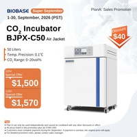 Incubateur CO2 BIOBASE CHINA BJPX-C50 à température et humidité constantes pour culture cellulaire, FIV humaine, 50L, laboratoire, avec PID et écran LCD