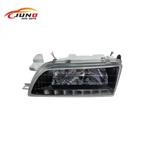 212-1142 LED kristal siyah konut cam Faros Corolla AE100 için far far 1992 1993 1994 kafa lambası otomobil parçaları